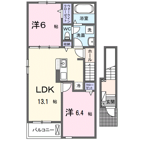 サニーヒルズ・ラシュレA　201号室　