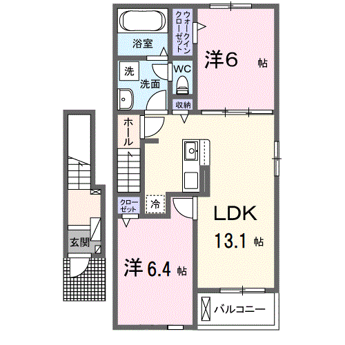 サニーヒルズ・ラシュレA　203号室　